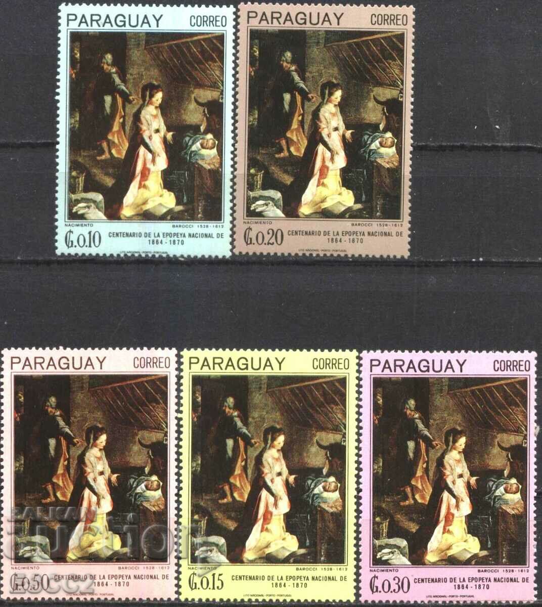 Καθαρά γραμματόσημα Πίνακας Federico Barocci 1967 από την Παραγουάη