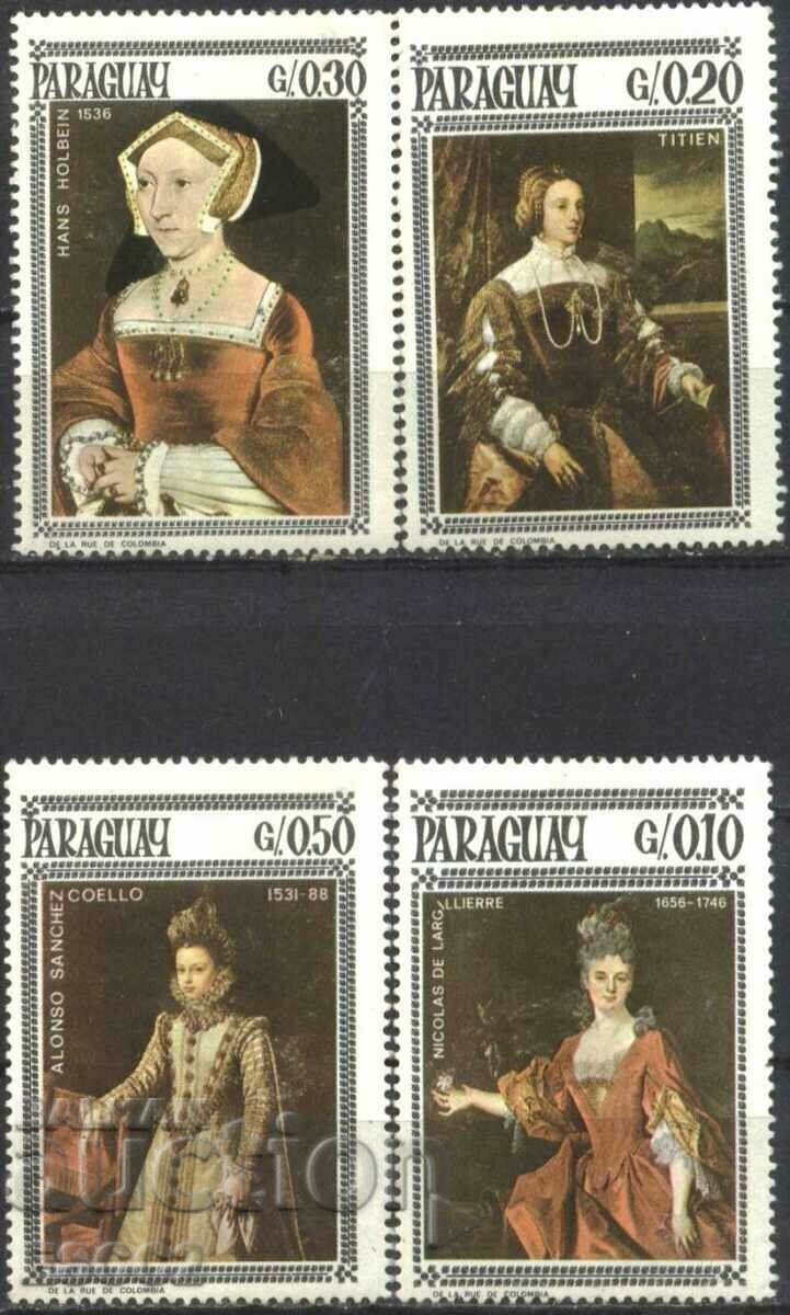 Clear stamps Painting 1966 from Paraguay