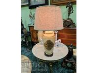 A lovely large antique Belgian porcelain bedside lamp