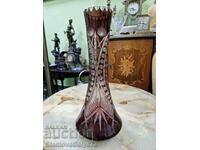 A wonderful antique red crystal vase