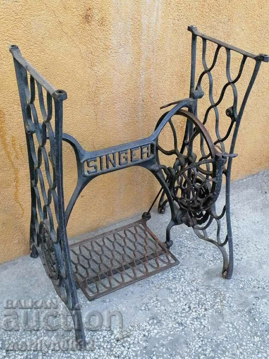 SINGER sewing machine legs figured cast iron stand