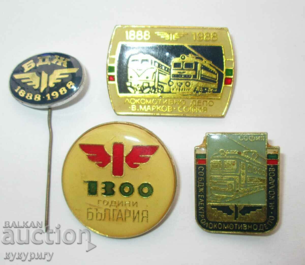 Lot of old BDZ railway badges signs railway railways train