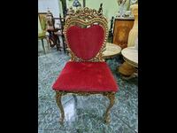 Un frumos scaun baroc francez antic din alamă