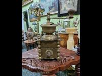 A great antique Belgian bronze coffee grinder