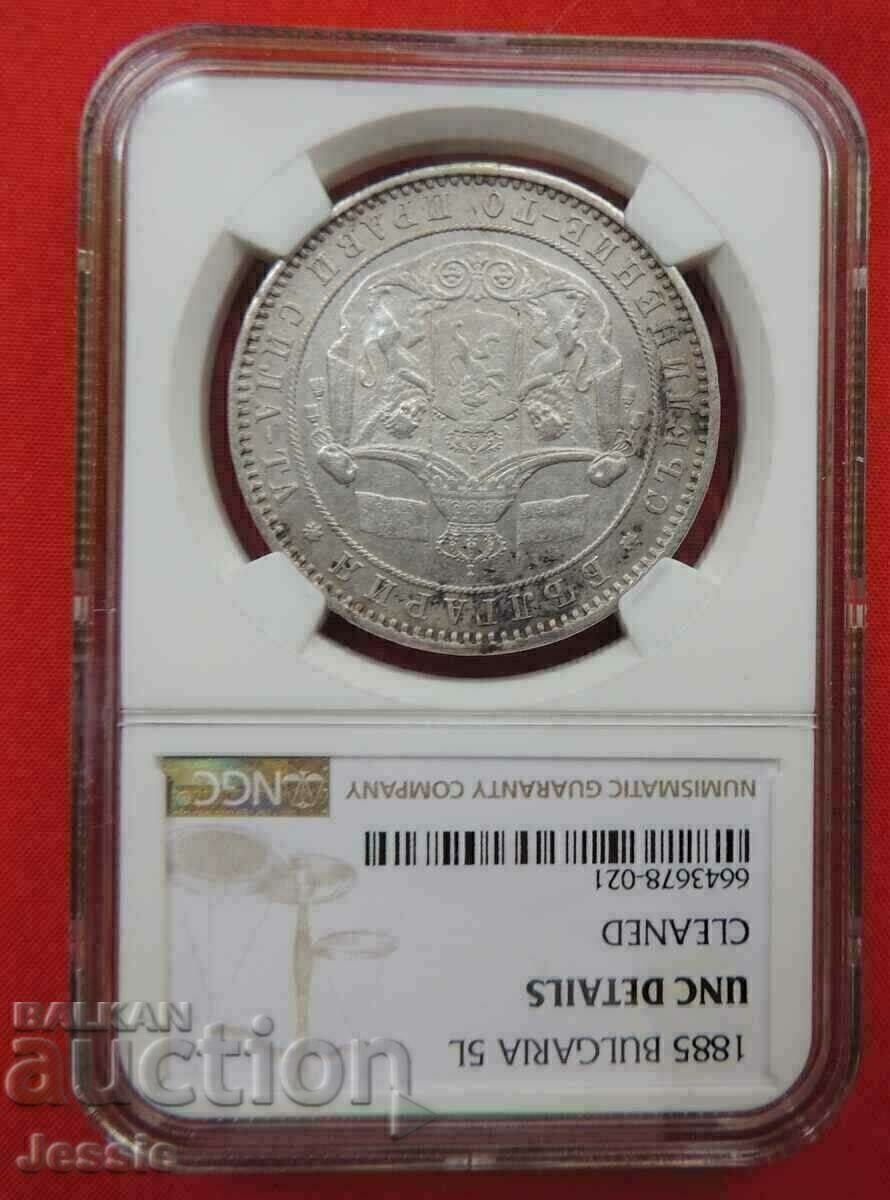 5 BGN 1885 NGC UNC - 5 5 BGN 1885 NGC UNC - 5
