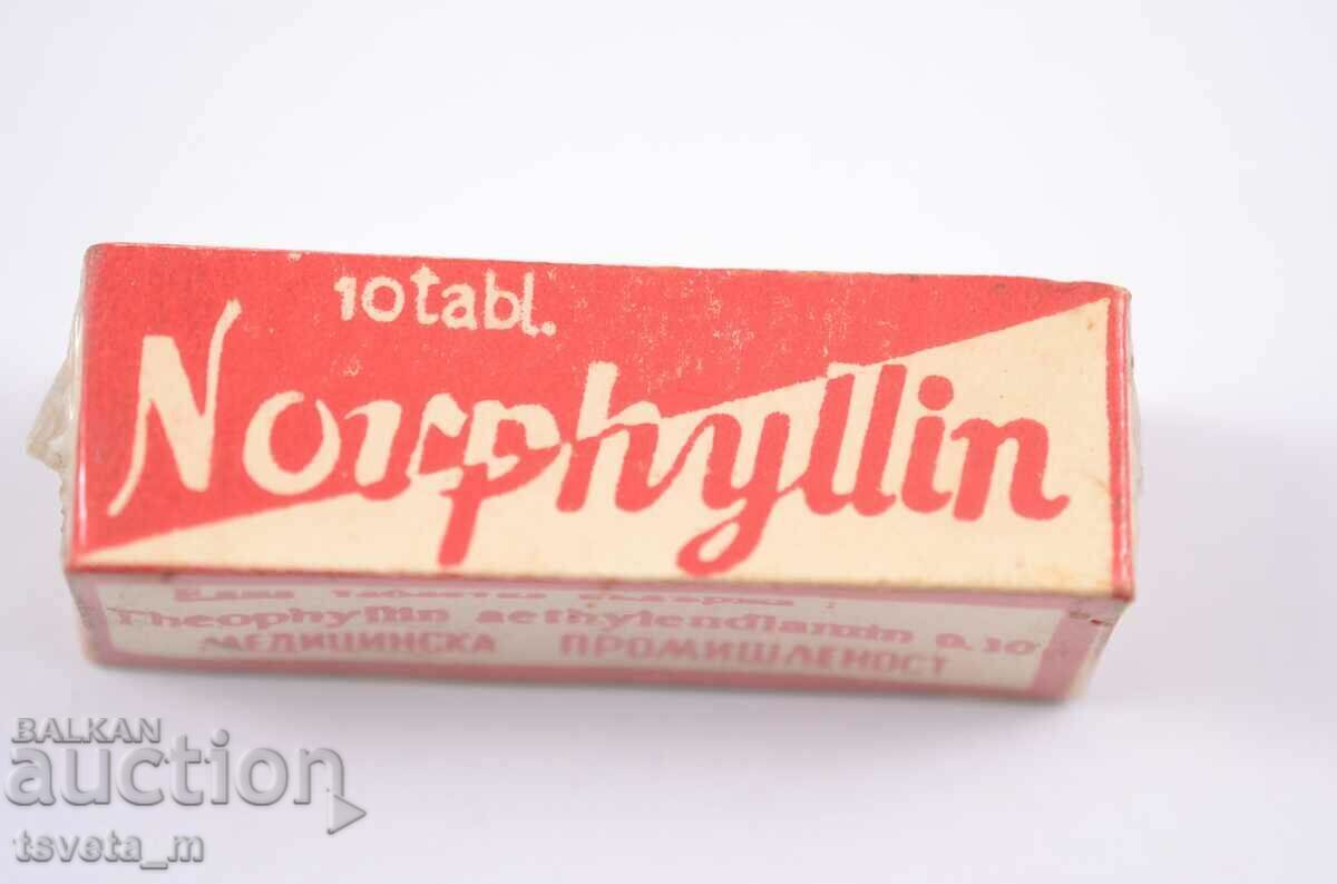 Vintage συσκευασία Novphyllin, φάρμακο - χωρίς συσκευασία
