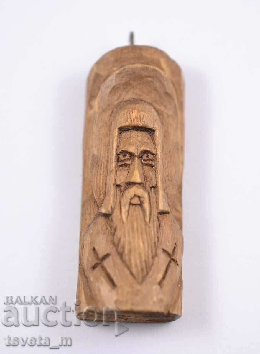 Wooden locket, pendant, carving