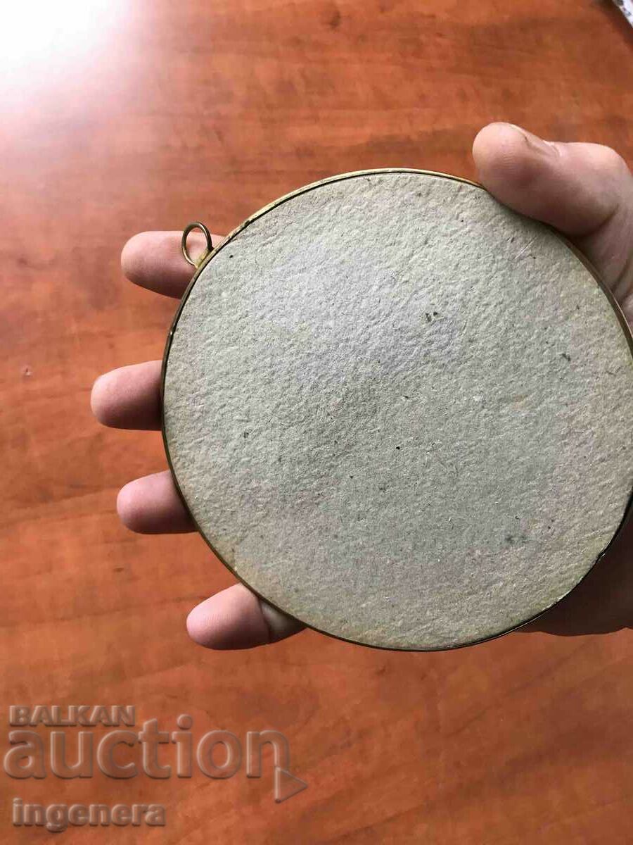 WALL PANEL - PRAYER BRASS FITTINGS SPHERICAL GLASS - 5 WALL PANEL - PRAYER BRASS FITTINGS SPHERICAL GLASS - 5