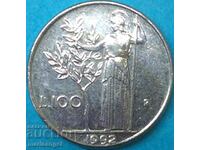100 lira 1992 Italy Minerva