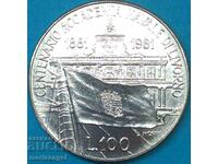 100 de lire 1981 Italia 100 de ani de Academia Maritimă