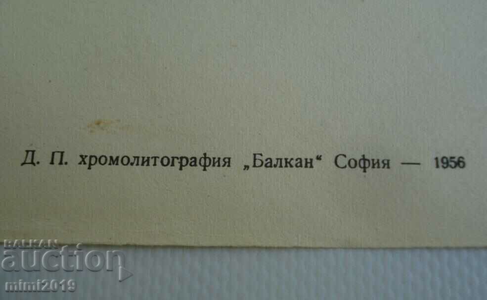 Poster color de propagandă socialistă din anii 1950 - 5