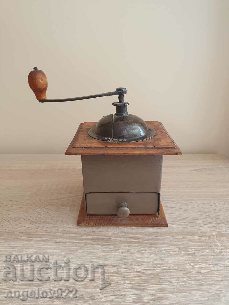 Vintage wooden coffee grinder!