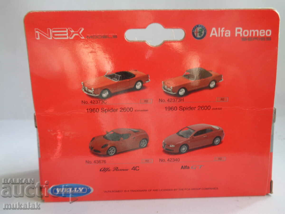 Delivery of 1:34 WELLY ALFA ROMEO SPIDER 1960 CAR TOY MODEL Delivery of 1:34 WELLY ALFA ROMEO SPIDER 1960 CAR TOY MODEL