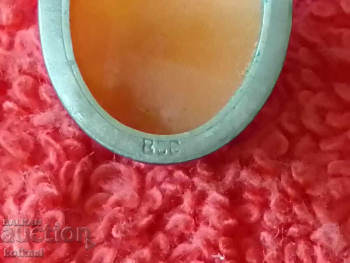 Аукцион Стара сребърен 800 обков висулка Гема Камея Аукцион Стара сребърен 800 обков висулка Гема Камея