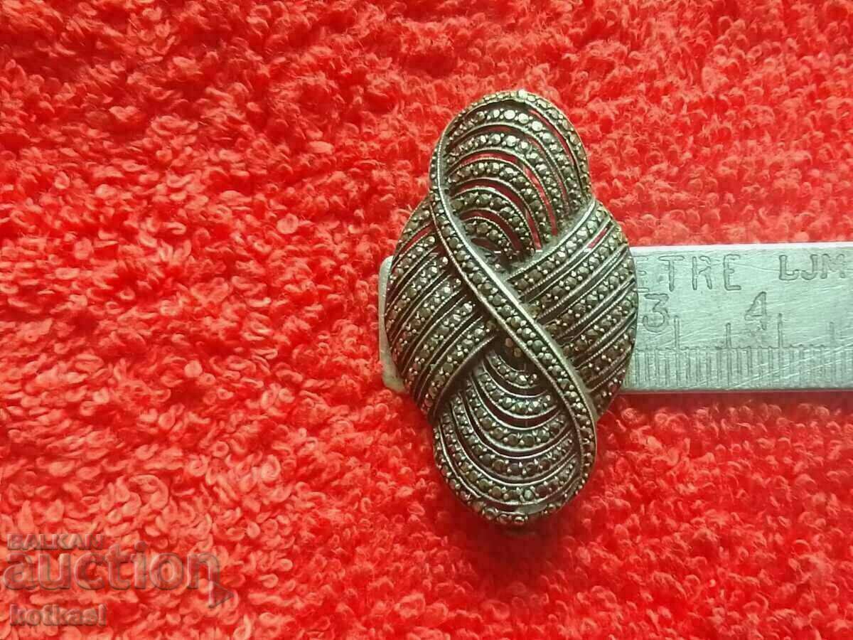 Old silver brooch markings semi-precious stones with price 185.50 BGN | € 94.84 Old silver brooch markings semi-precious stones with price 185.50 BGN | € 94.84