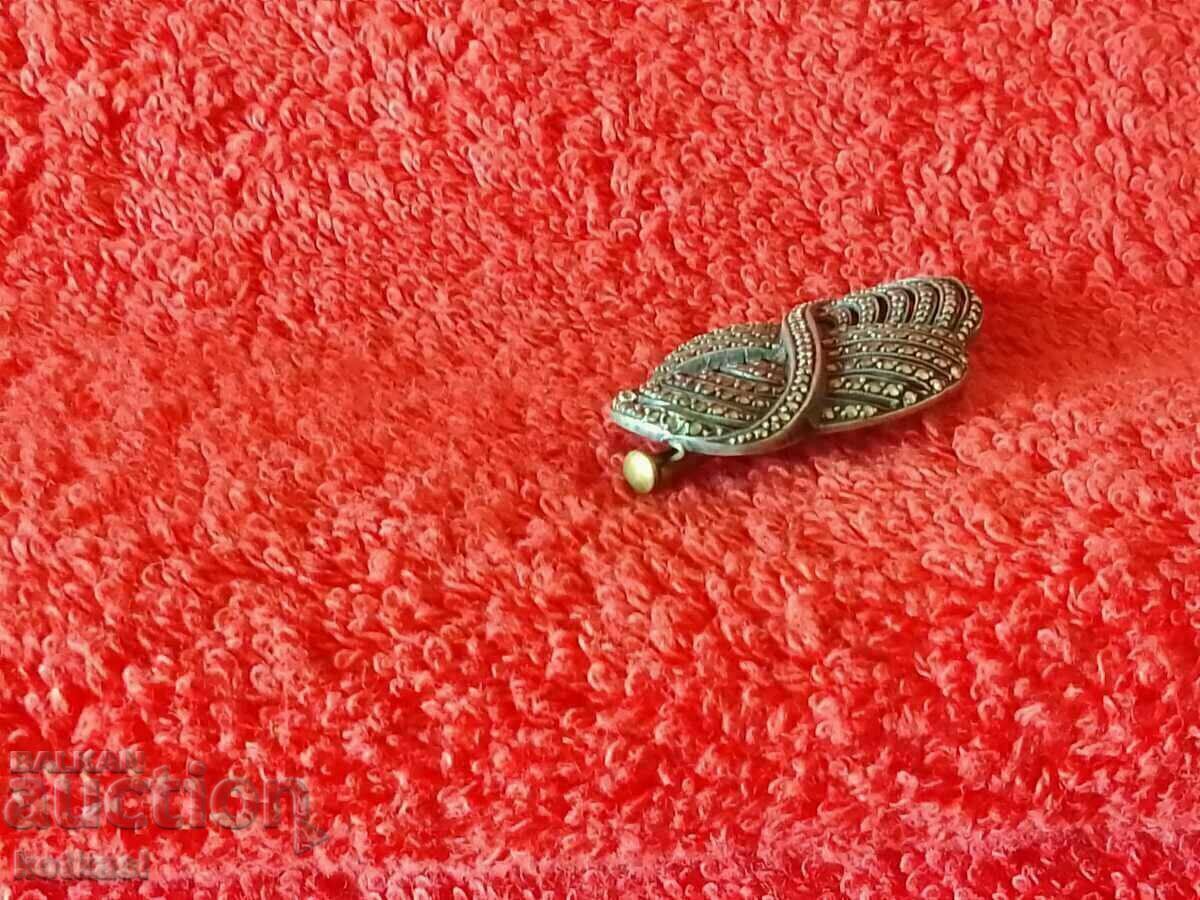 Old silver brooch markings semi-precious stones - 5 Old silver brooch markings semi-precious stones - 5