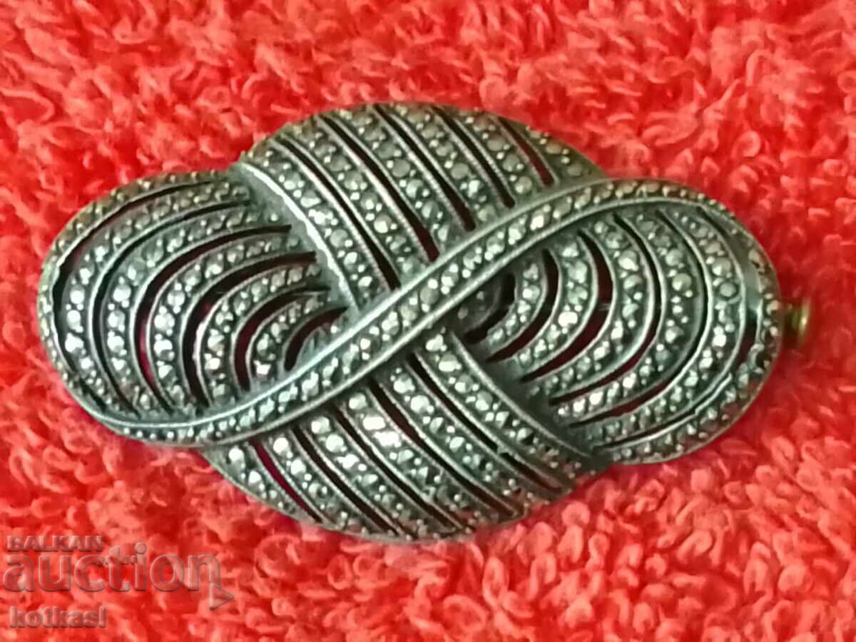 Παλιά ασημένια καρφίτσα με ημιπολύτιμους λίθους - 5 Παλιά ασημένια καρφίτσα με ημιπολύτιμους λίθους - 5