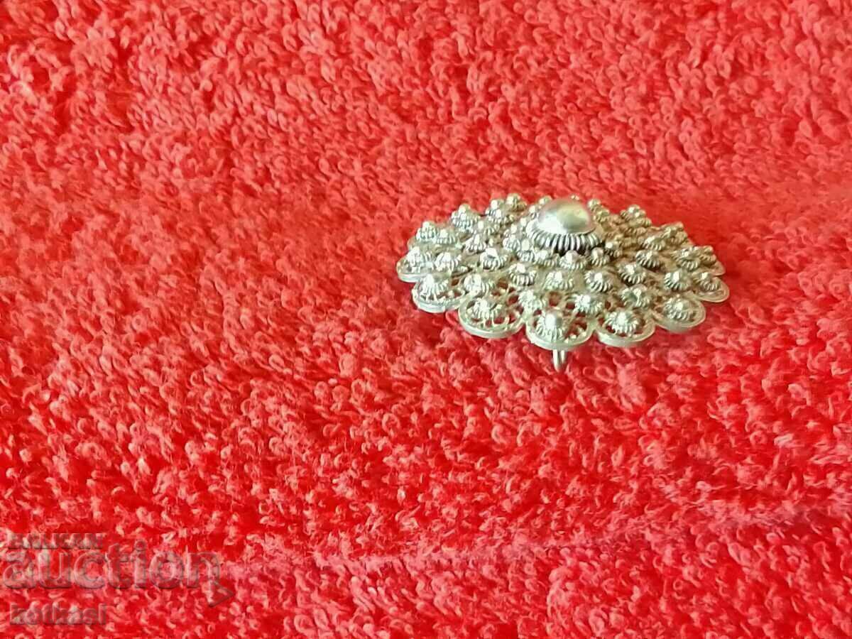 Old Silver 900 Filigree Brooch - 7 Old Silver 900 Filigree Brooch - 7
