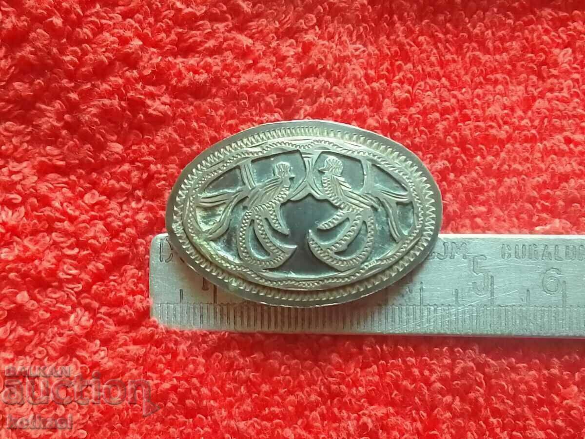 Broșă de păsări din argint vechi 900 Broșă de păsări din argint vechi 900