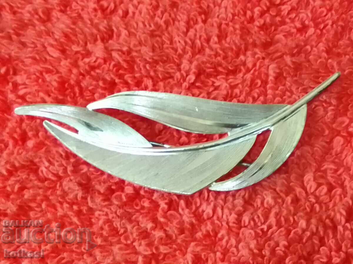 Παράδοση Παλιά καρφίτσα με πούπουλα ασήμι 835