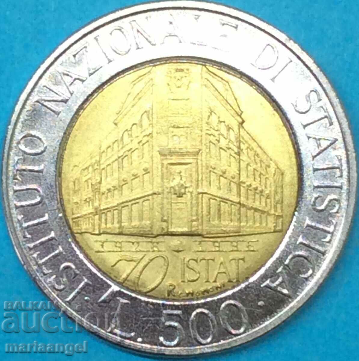 500 lire 1996 Italia 70 de ani de Institutul Național de Statistică