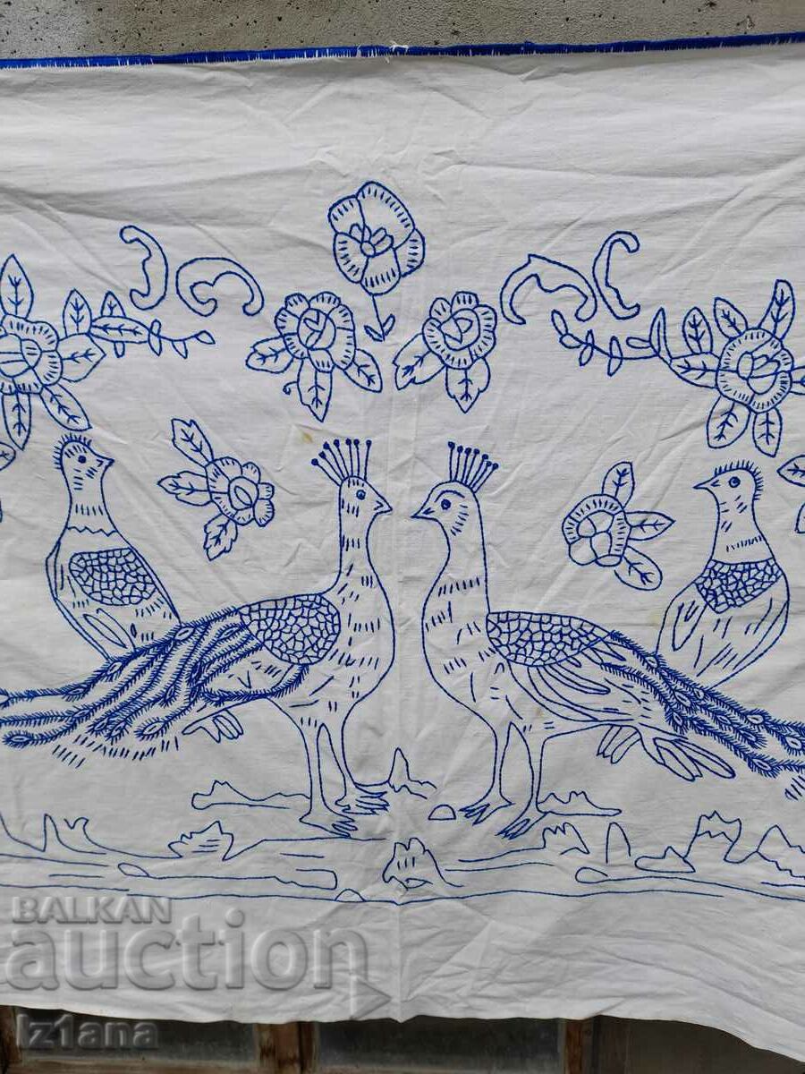 Auction Antique embroidered carpet, wall covering Auction Antique embroidered carpet, wall covering