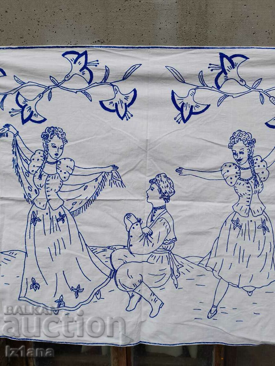 Auction Antique embroidered carpet, wall covering Auction Antique embroidered carpet, wall covering