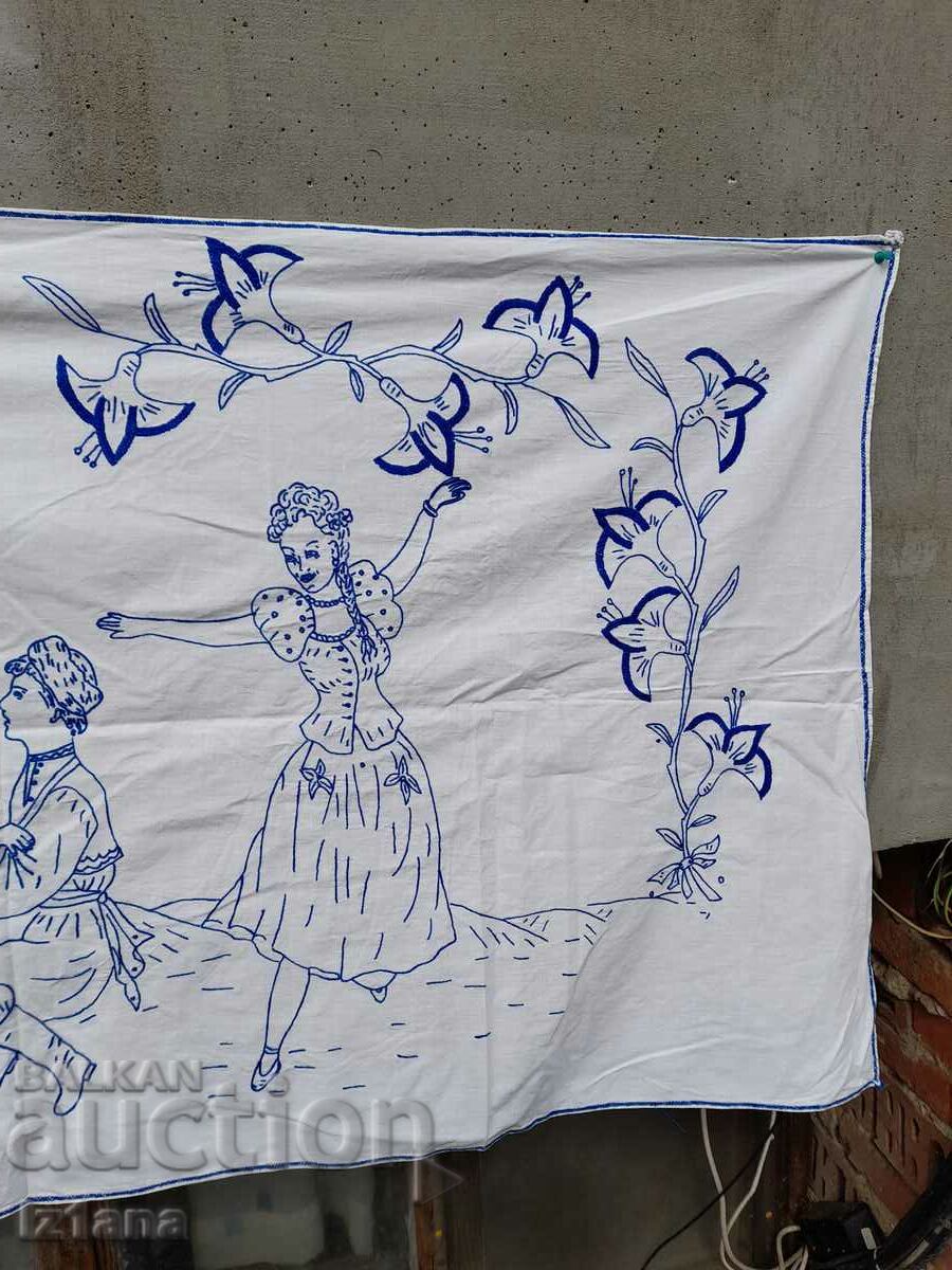 Delivery of Antique embroidered carpet, wall covering Delivery of Antique embroidered carpet, wall covering