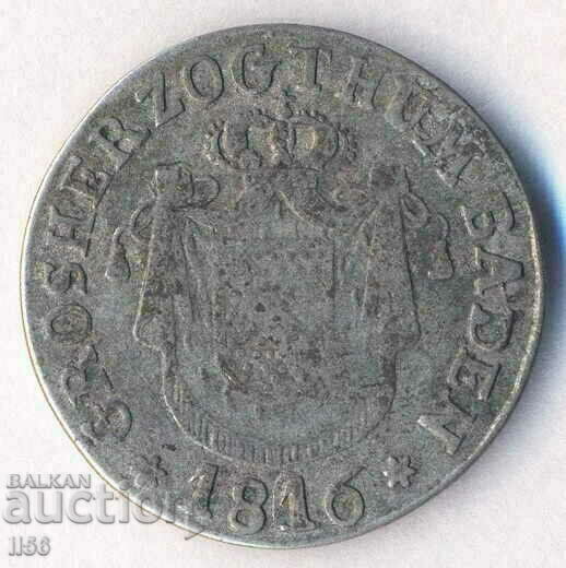 Germany - Grand Duchy of Baden - 6 Kreuzer - 1816 with price 15.00 BGN | € 7.67