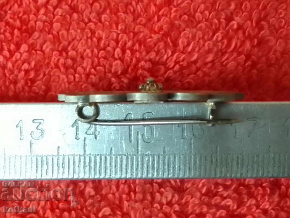 Παράδοση Παλιά ασημένια 925 καρφίτσα φιλιγκράν