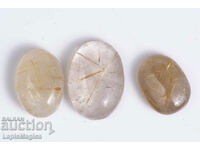 3 pcs rutile quartz 27ct oval cabochon #28