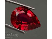 BZC! 5.90 ct natural ruby pear cert. GGL from 1 st!