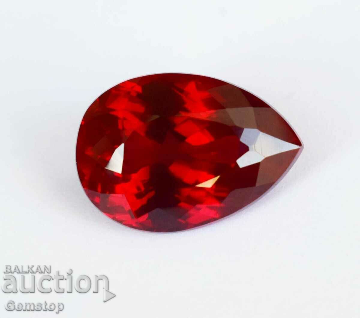 BZC! 9.00 ct natural ruby pear cert. EGL from 1st!