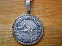 медал - 3-то преплуване на р. Рейн - Майнц 1976 г - сребърен