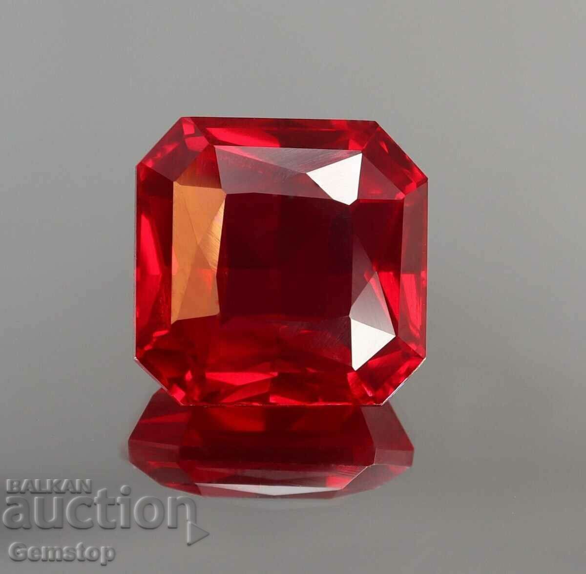 BZC! 7.70 k natural ruby square cert. GGL of 1 st.