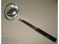 Large ladle 31 cm stainless with wooden handle, refurbished