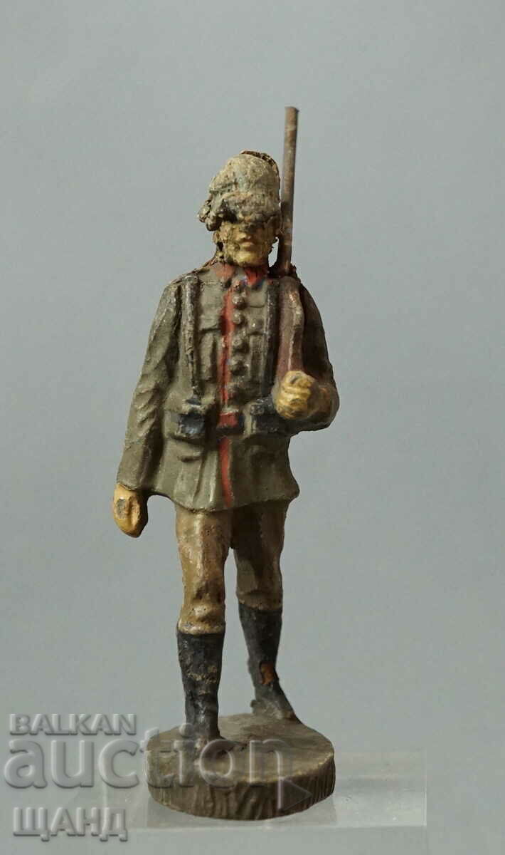 1938 Soldat german Figura Wehrmacht Elastolin cu pușcă de marș
