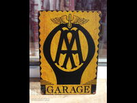 Έμβλημα αυτοκινήτου με μεταλλική πλάκα A M AA service γκαράζ επισκευών λογότυπο