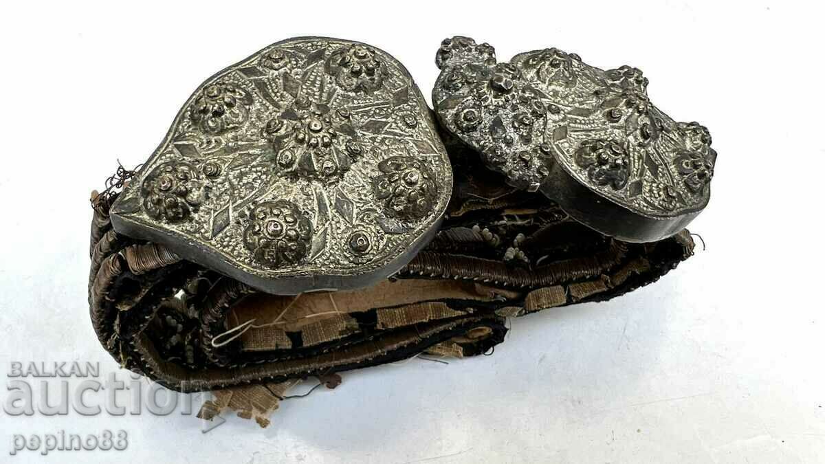 Възрожденски сребърни пафти със сърмен колан 1850-1900 - 5 Възрожденски сребърни пафти със сърмен колан 1850-1900 - 5