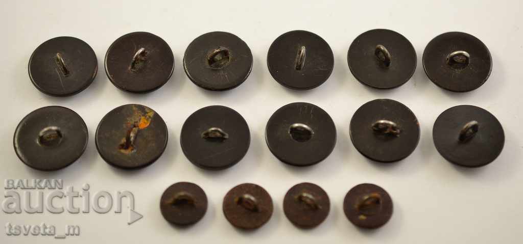 Auction  Buttons of military uniform Bg army 12 + 4 pcs. from Bakelite