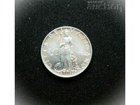Monedă romană Vatican 2 lire 1952, Pius XII, Roma, STGL,