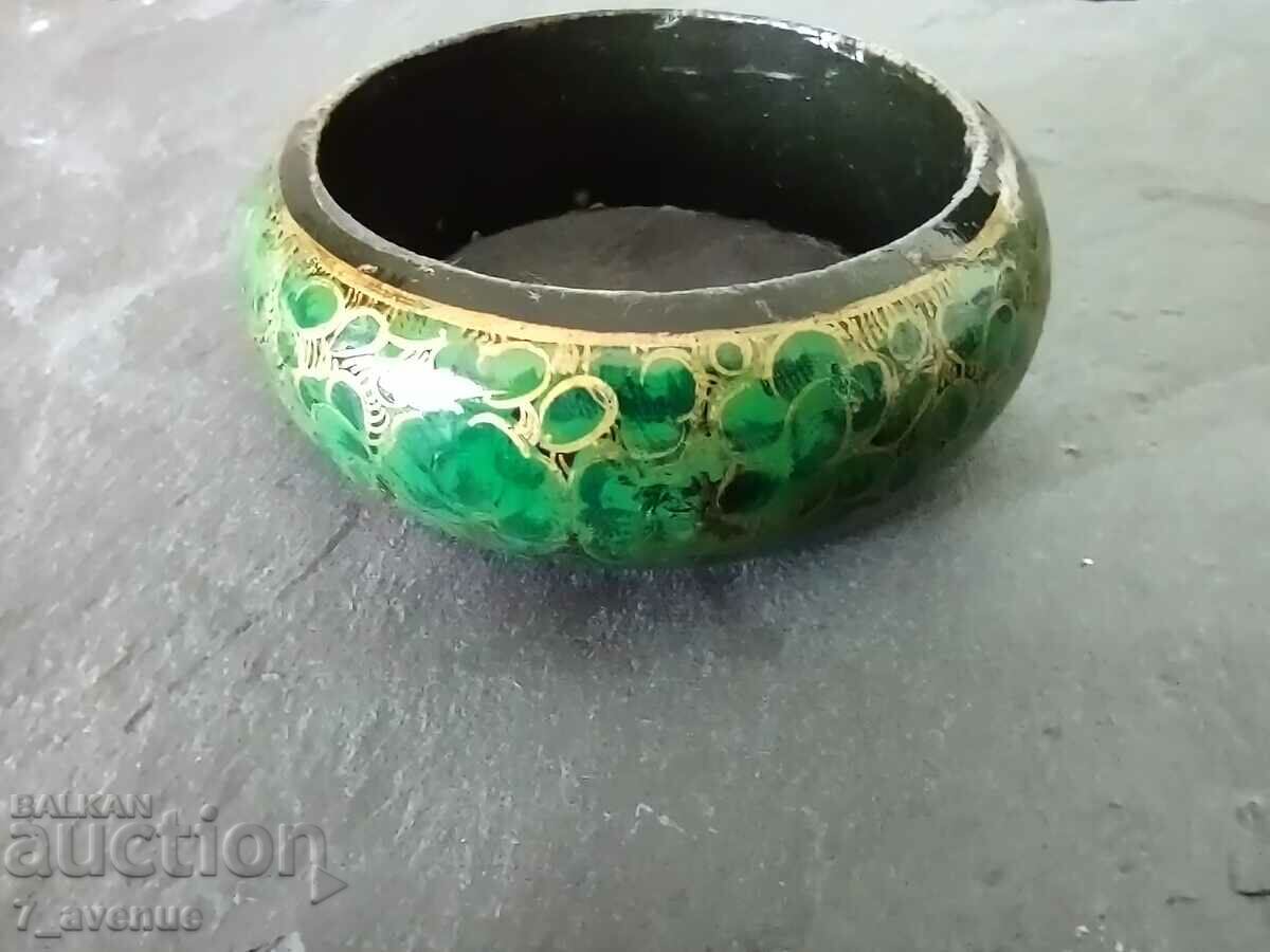 BRACELET painted, wood, color - green/gold with price 39.00 BGN | € 19.94 BRACELET painted, wood, color - green/gold with price 39.00 BGN | € 19.94