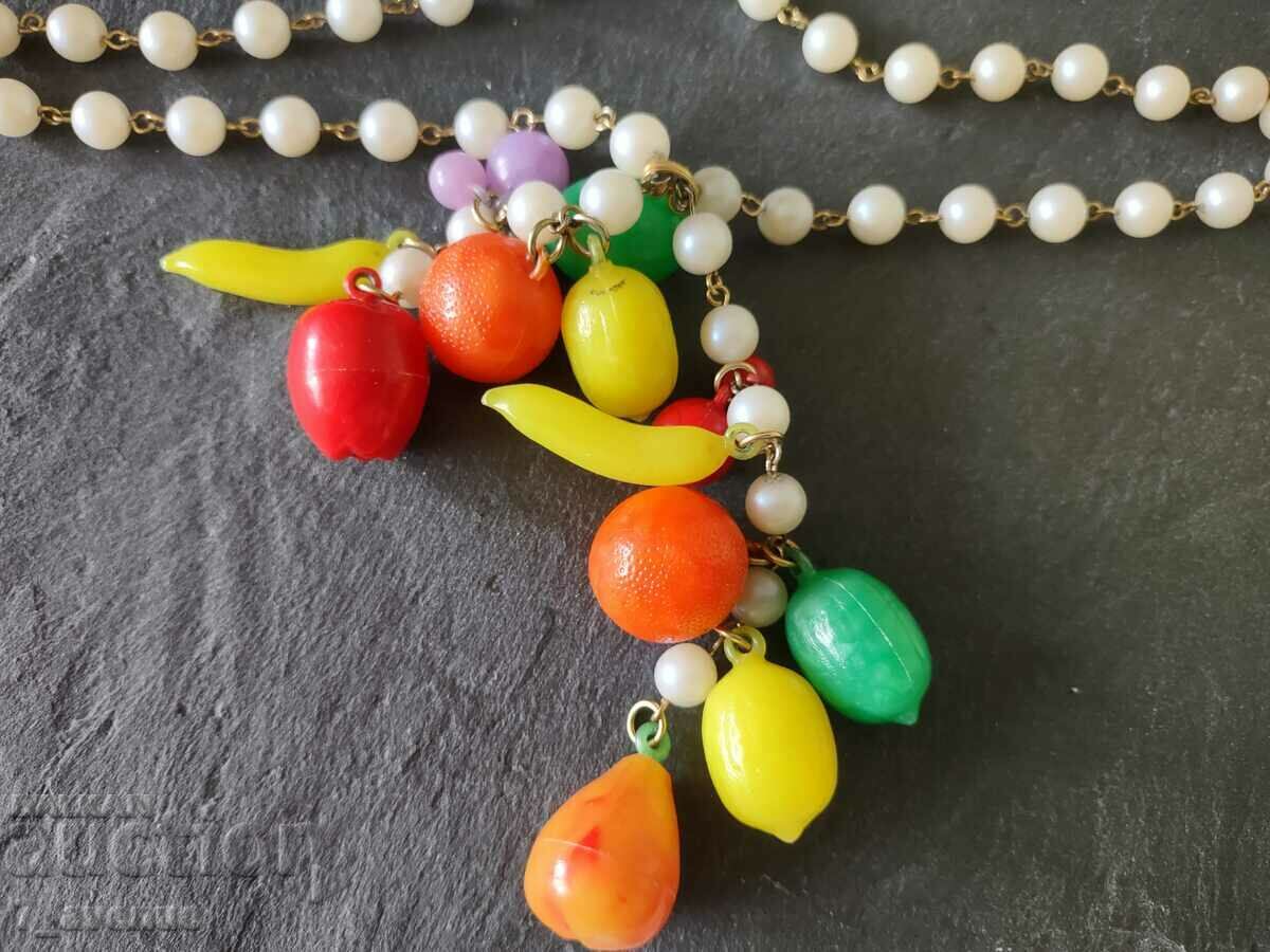 Auction  NECKLACE necklace jewelry, fruits, abundance, 70s, 21.03.2024