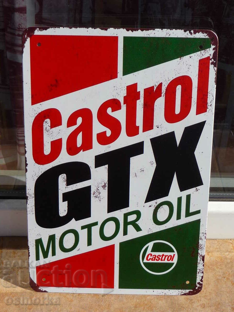 Μεταλλική ταμπέλα αυτοκινήτου Castrol GTX Castrol λάδι κινητήρα διαφήμιση