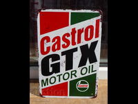 Anunț metalic pentru mașină Castrol GTX Castrol pentru ulei de motor