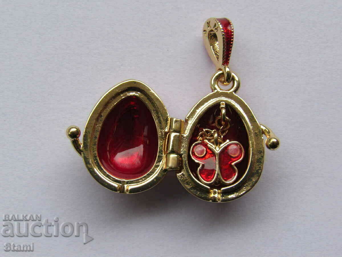 Auction Fine women's pendant necklace - Faberge egg, new Auction Fine women's pendant necklace - Faberge egg, new