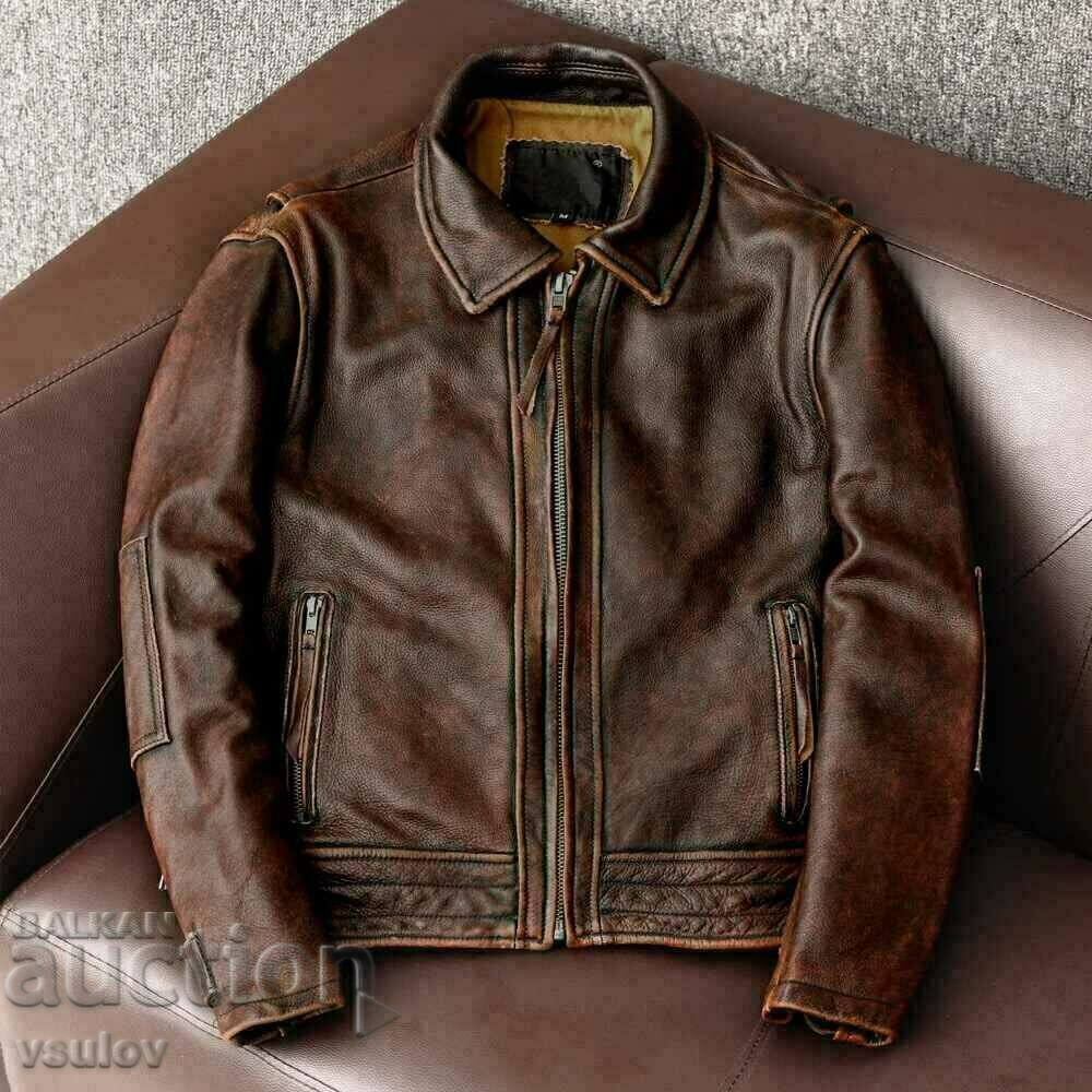 Geacă de piele Rocker Motto NOUĂ cu preț 199.98 BGN | € 102.25 Geacă de piele Rocker Motto NOUĂ cu preț 199.98 BGN | € 102.25