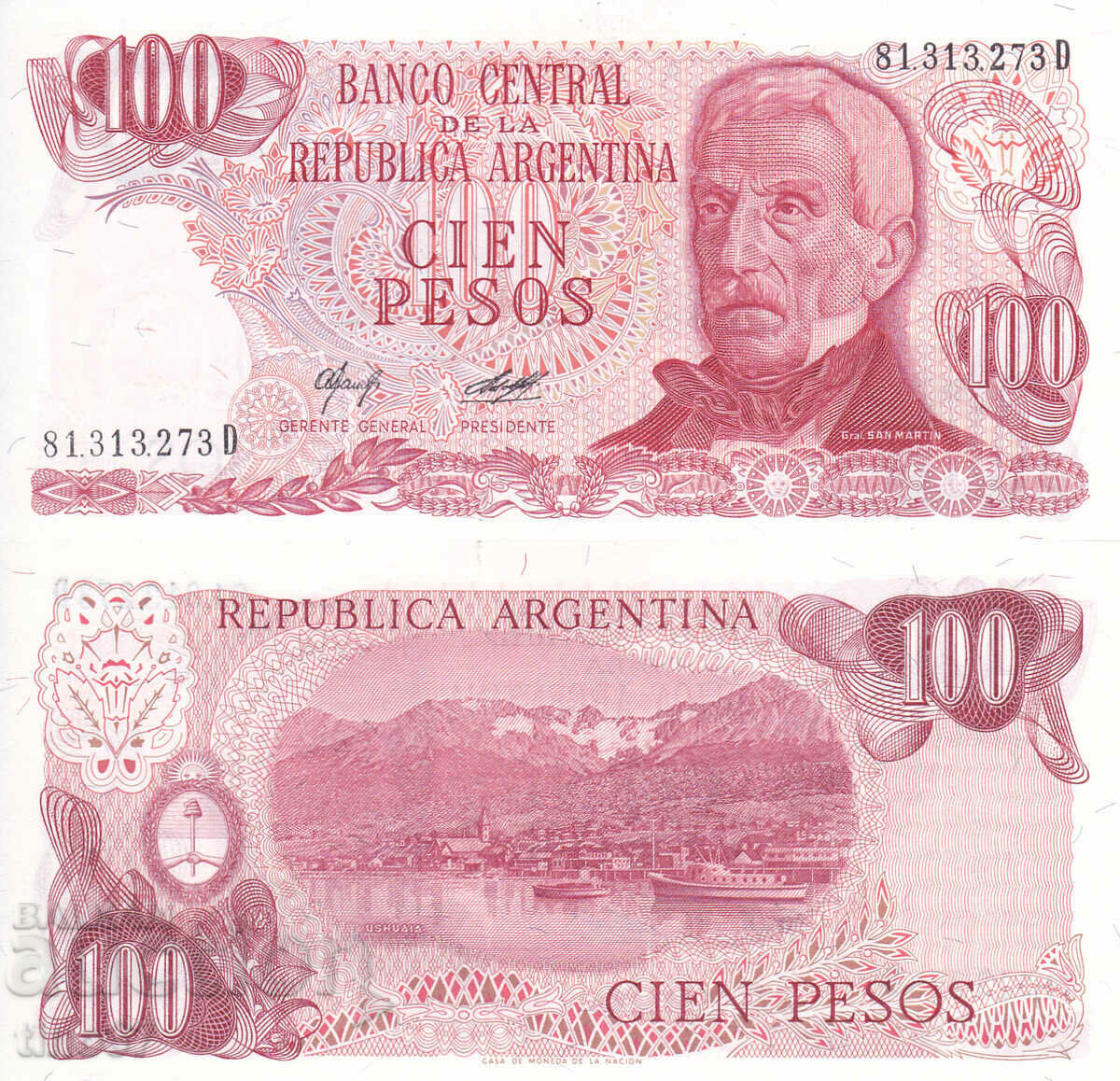 tino37- ARGENTINA - 100 PESOS - 1977/78 - UNC