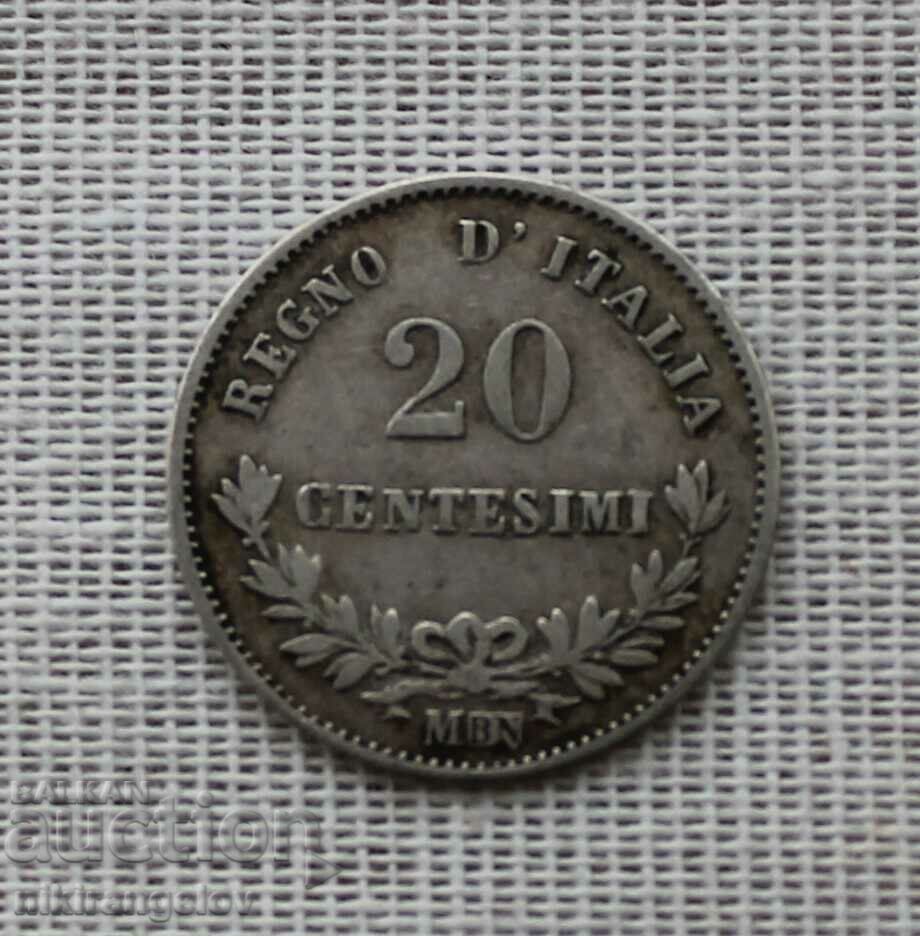 20 centissimi 1863