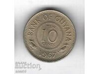 Guyana 10 cents 1967
